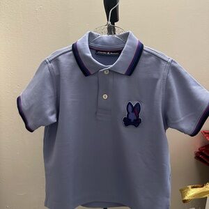 Psycho Bunny Boy's Polo Shirt with Bunny Logo - Blue